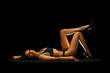 seductive woman isolated on black background seductive woman isolated on black background