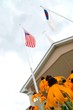church flags and steeple
