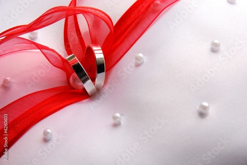 Photo: rings on pillow rings on pillow