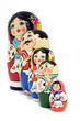 Russian Dolls family - isolated Russian Dolls family - isolated