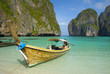 Long boat on Phi Phi lagoon Long boat on Phi Phi lagoon