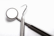 Isolated set of dentist tooks on white background
