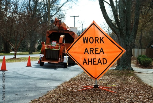 Photo: Work area sign Work area sign