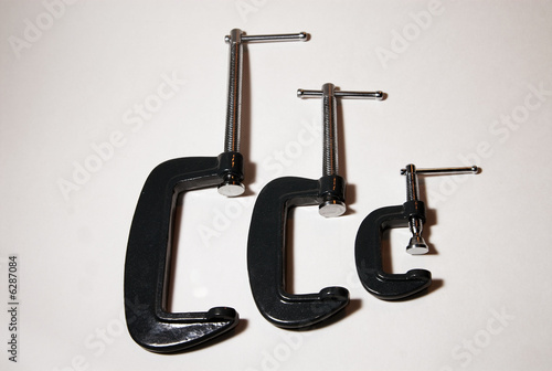 Photo: Evolution of the C clamp. Evolution of the C clamp.