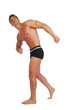 Anatomy. Perfection male training body. Isolated on White. Anatomy. Perfection male training body. Isolated on White.