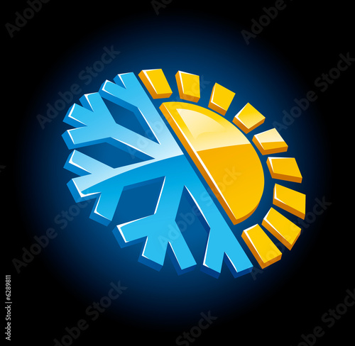 weather symbols snow. climate symbol icon winter and