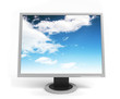 computer monitor isolated on white