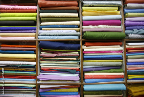 Photo: cloth on display inside showroom, delhi, india cloth on display inside showroom, delhi, india