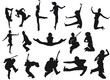 silhouettes humaines en mouvement et action silhouettes humaines en mouvement et action