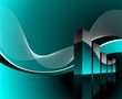 diagram illustration with wave on dark background