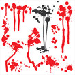 set from several different bloody grunge objects set from several different bloody grunge objects