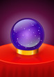 Boule de cristal sur une table