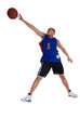 joueur de basket lançant un ballon 