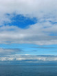 blue skies over the sea