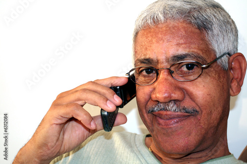Senior On Cell Phone