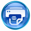 printer icon blue, isolated on white background. printer icon blue, isolated on white background.