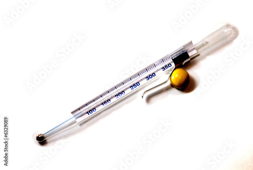 Photo: Thermometer on white background 02 Thermometer on white background 02