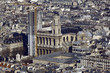 France, Paris: nice aerial city view with Saint Sulpice Church