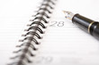 an expensive pen on an agenda 2