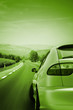 Sport car on the highway