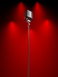 old microphone and lights, celebration