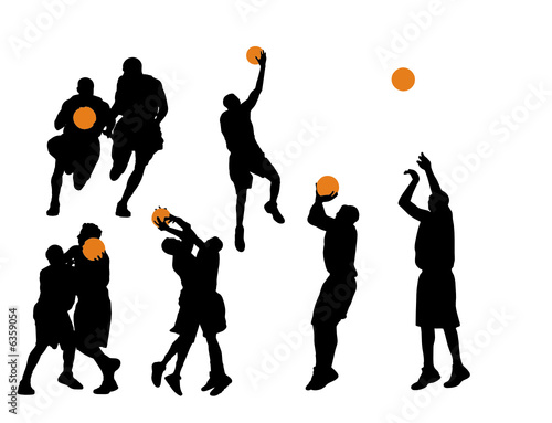 basketball player silhouette. Basketball Vector Silhouettes