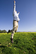 a young man jumping high to sucess