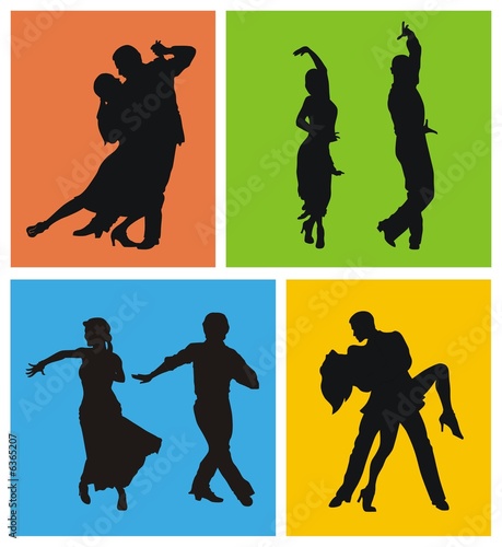 Dancers of American Latin dances
