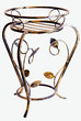 Forged iron support for flower pots