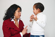 Photo: Mother explaing concept to child Mother explaing concept to child