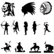 Silhouette of a Native American men