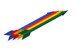 four color sharp modern and quickly arrows