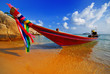 Traditional Thai Longtail boat on the beach