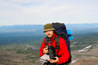 Kamchatka.Turist-photographer Kamchatka.Turist-photographer