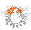 flowers and easter egg