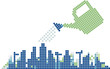 Construction growth concept illustration