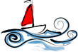 Vektor: Little sailing boat illustration Little sailing boat illustration