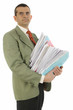Homme d'affaires avec dossiers