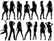 vector women silhouette vector women silhouette