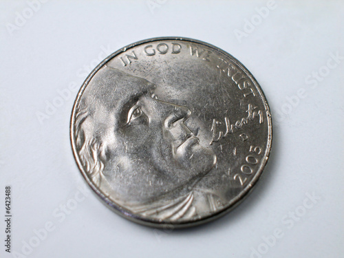 Photo: Coins-Thomas Jefferson Nickel Coins-Thomas Jefferson Nickel