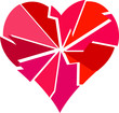 Broken heart vector illustration