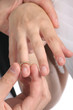 Wedding ring on hand