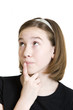 expression face of the actor on a whrite background