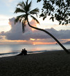 Couple in Salines beach, Caribbean