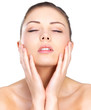 Skin and beauty care - young beautiful female