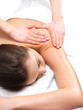 Massage therapy and hands massaging