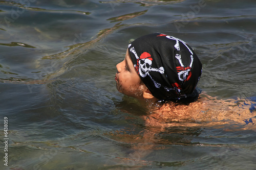 pirate swimming