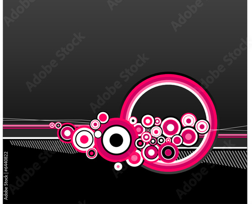 Illustration of pink circles. Vector