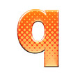 Halftone 3d lower-case letter