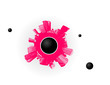 Pink city with in the space. vector